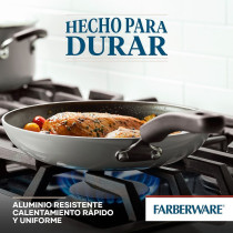 Farberware Cookstart Diamond Max Nonstick Cookware Pots and Pans Set, Nonstick Cookware Sets 15 Piece, Silver, FB22304