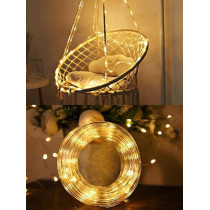 Yu Well LED String Lights Outdoor Waterproof Copper Wire String Lights For Garden Fence Patio Yard Summer Party Ramadan Wedding Indoor Decoration, Warm White, 10 Meter