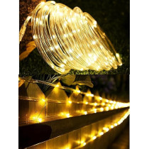 Yu Well LED String Lights Outdoor Waterproof Copper Wire String Lights For Garden Fence Patio Yard Summer Party Ramadan Wedding Indoor Decoration, Warm White, 10 Meter