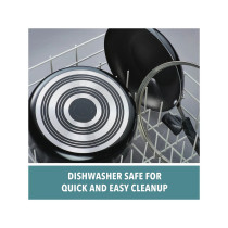 Farberware Cookstart Diamond Max Nonstick Cookware, Pots and Pans Set with Glass Lids Non-Stick Cookware Set 15 Piece, Black, FB22309