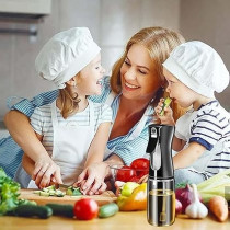 Yu Well Glass Spray Bottle, Olive Oil Sprayer, For BBQ, Salad, Baking, Grilling, Black, 200 ml