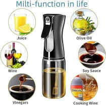 Yu Well Glass Spray Bottle, Olive Oil Sprayer, For BBQ, Salad, Baking, Grilling, Black, 200 ml