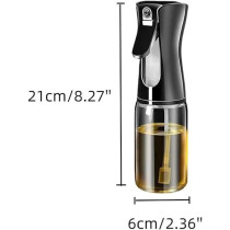 Yu Well Glass Spray Bottle, Olive Oil Sprayer, For BBQ, Salad, Baking, Grilling, Black, 200 ml
