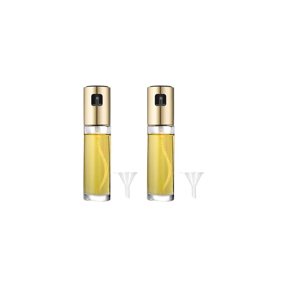Yu Well Glass Spray Bottle, Olive Oil Sprayer, For BBQ, Salad, Baking, Grilling, Gold, 100 ml, 2 Pcs
