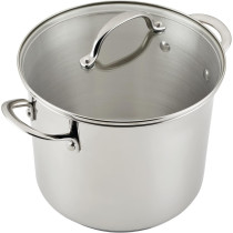 Farberware Millennium Stainless Steel Cookware Pots and Pans Set Nonstick Cookware Set 10 Piece, Silver, FB75653