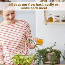 Yu Well Glass Spray Bottle, Olive Oil Sprayer, For BBQ, Salad, Baking, Grilling, Silver, 500 ml, 2 Pcs