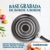 Farberware Cookstart Diamond Max Nonstick Cookware Pots and Pans Set with Glass Lids, Non-Stick Cookware Set 15 Piece, Pewter, FB22293