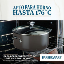 Farberware Cookstart Diamond Max Nonstick Cookware Pots and Pans Set with Glass Lids, Non-Stick Cookware Set 15 Piece, Pewter, FB22293