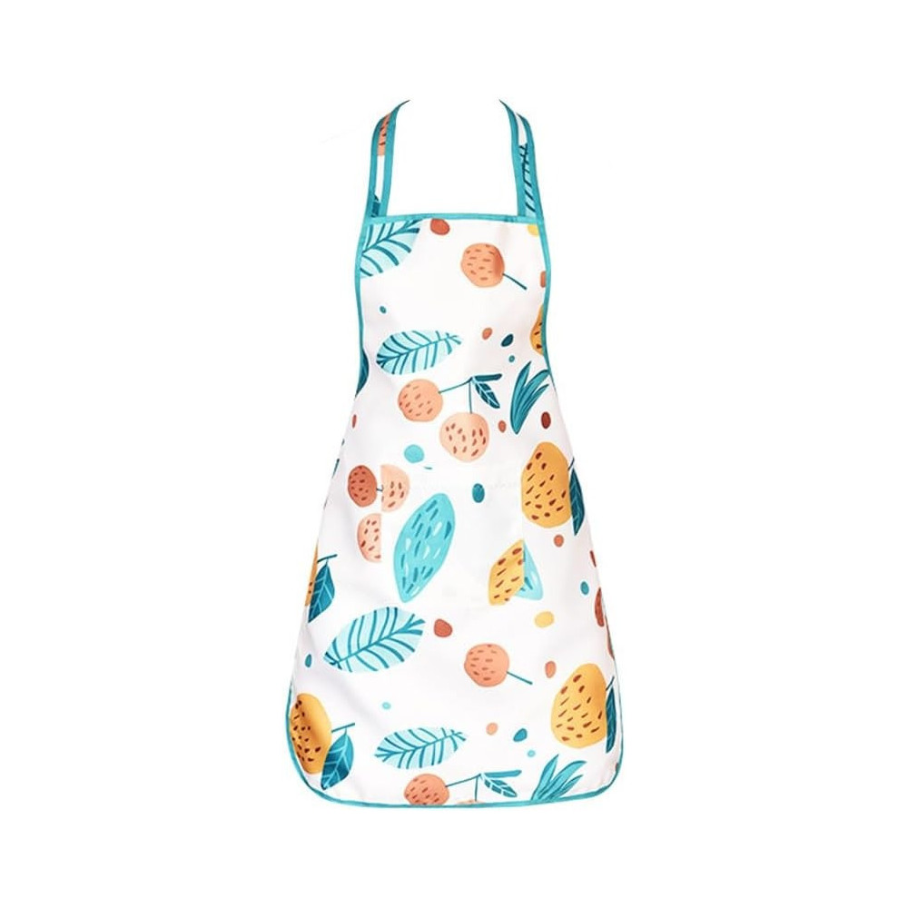 Yu Well Polyester Cooking Apron Adjustable Kitchen Apron Soft Waterproof Stainproof Chef Apron With Pocket For Women And Men, Artsy Berry