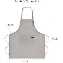 Yu Well Polyester Cooking Apron Adjustable Kitchen Apron Soft Waterproof Stainproof Chef Apron With Pocket For Women And Men, Classic Blue