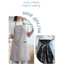 Yu Well Polyester Cooking Apron Adjustable Kitchen Apron Soft Waterproof Stainproof Chef Apron With Pocket For Women And Men, Classic Brown