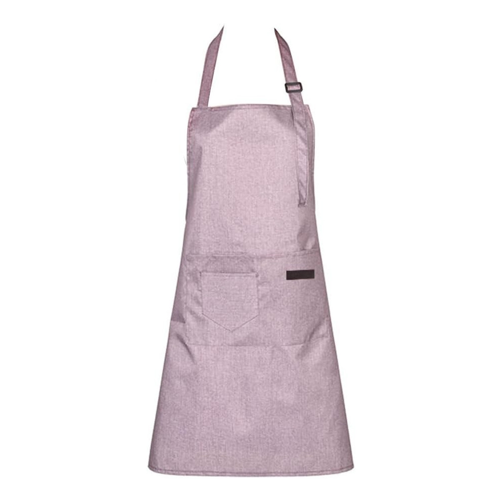 Yu Well Polyester Cooking Apron Adjustable Kitchen Apron Soft Waterproof Stainproof Chef Apron With Pocket For Women And Men, Classic Pink