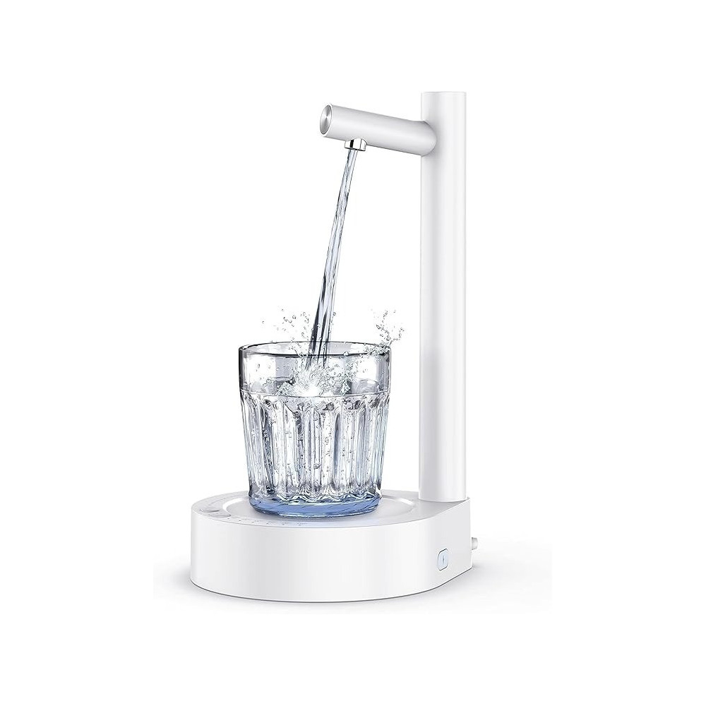 Yu Well Water Dispenser, Desk Water Dispenser For 5 Gallon Bottle, Low Decibel Bedside Water Dispenser Portable Detachable Water Jug Pump For Camping Home Office Kitchen Travel, White