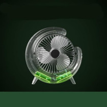 Yu Well Usb Charging Colour Fan Light, Silent Small Household Desktop, Strong Wind Desktop, Air Circulation, Large G Light, Blue