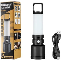 Yu Well Led Torch Light With Dual Light Source And Tail Hook For Fishing, 4, Black