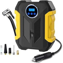 Yu Well Portable Air Compressor For Car Tires, Analog Tire Inflator, 12V Dc Air Compressor, Tire Inflators, Air Tire Pump With Emergency Led Flashlight Multipurpose Air Pump For Cars, Motorcycles, Bikes