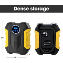 Yu Well Portable Air Compressor For Car Tires, Analog Tire Inflator, 12V Dc Air Compressor, Tire Inflators, Air Tire Pump With Emergency Led Flashlight Multipurpose Air Pump For Cars, Motorcycles, Bikes