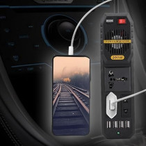 Yu Well 200W Power Inverter, DC 12V To AC 220V Car Power Inverter With 4 USB Port Cigarette Lighter