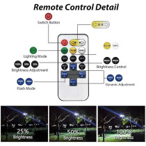 Yu Well Led Camping Light, Outdoor Light With Telescopic Tripod 1000W Remote Control For Fishing Garden Emergency Car Repair, 342 Led