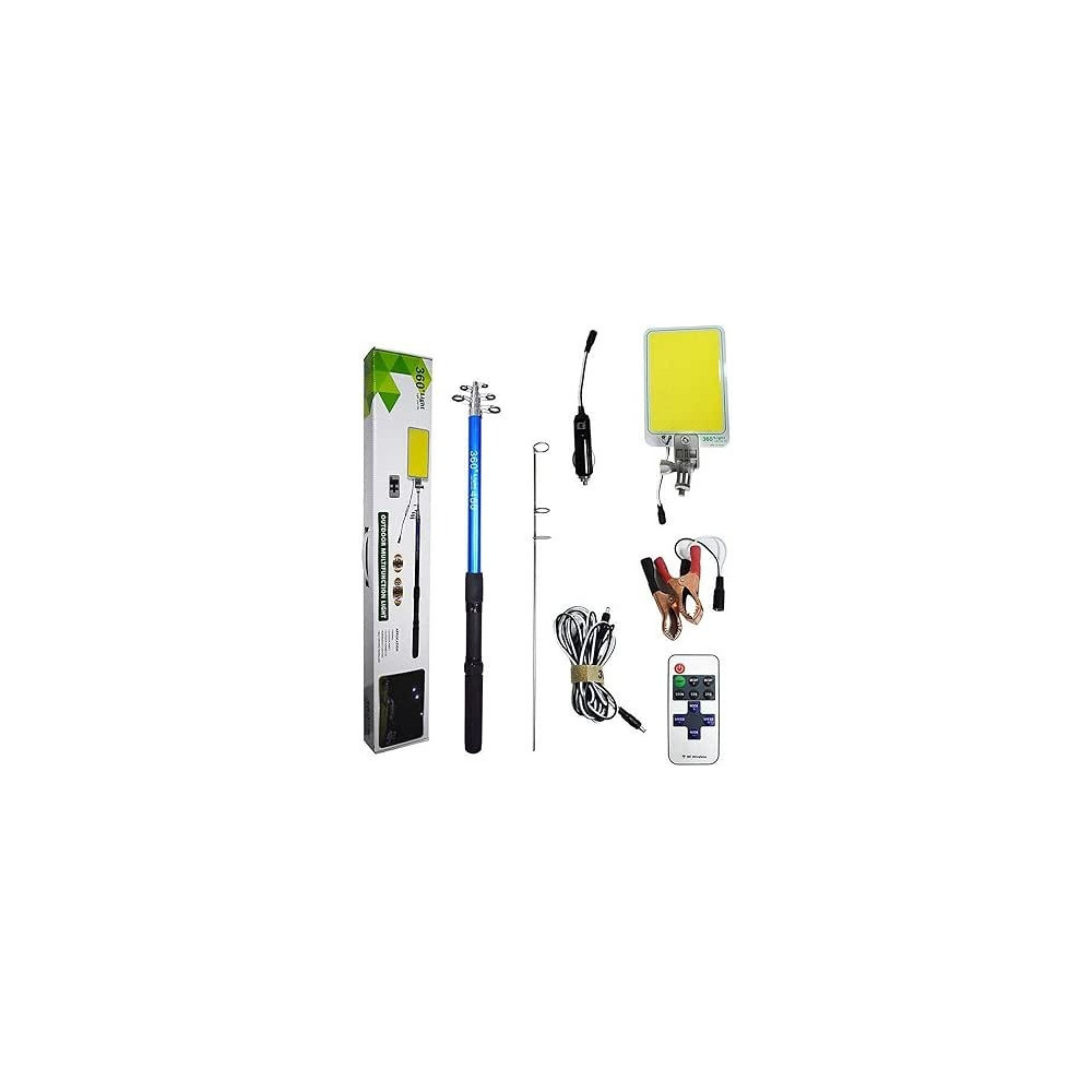 Yu Well 360 Degree Outdoor Multifunction Led Light With Remote Control Telescopic Light For Camping, Fishing, Car Repair, 800W, 5M-180LED