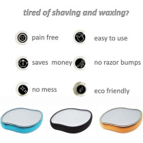 Yu Well Crystal Hair Remover For Men And Women Painless Reusable Epilator For Arms Legs Back And Other Body Parts, Silver, 2 Piece