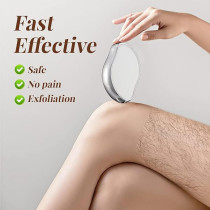 Yu Well Crystal Hair Remover For Men And Women Painless Reusable Epilator For Arms Legs Back And Other Body Parts, Silver, 2 Piece