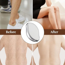 Yu Well Crystal Hair Remover For Men And Women Painless Reusable Epilator For Arms Legs Back And Other Body Parts, Silver, 2 Piece