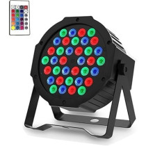 Yu Well RGB Stage Lighting 36 Led DJ Par Lights Uplighting For Events Sound Activated Remote And Dmx Control, RGB Disco Par Light For Wedding, Party, Concert And Festival