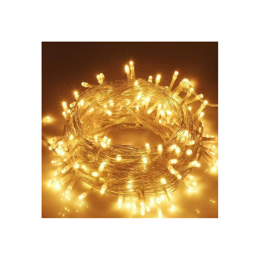 Yu Well Led Fairy Light Clear With Cable, 50 Meter, 500 LED, Warm White