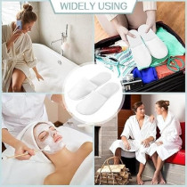 Yu Well Disposable SPA Slippers Fluffy For Hotel, Home, Guest Use, Fits Up To Us Men Size 10 And Women Size 11, 24 Pair