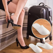 Yu Well Disposable Spa Slippers Fluffy Hotel, Home, Guest Use, Fits Up To Us Men Size 10 And Women Size 11, 25 Pair