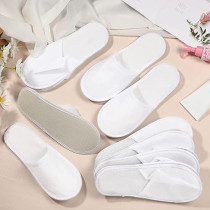 Yu Well Disposable Spa Slippers Fluffy For Hotel, Home, Guest Use, Fits Up To Us Men Size 10 And Women Size 11, 100 Pair