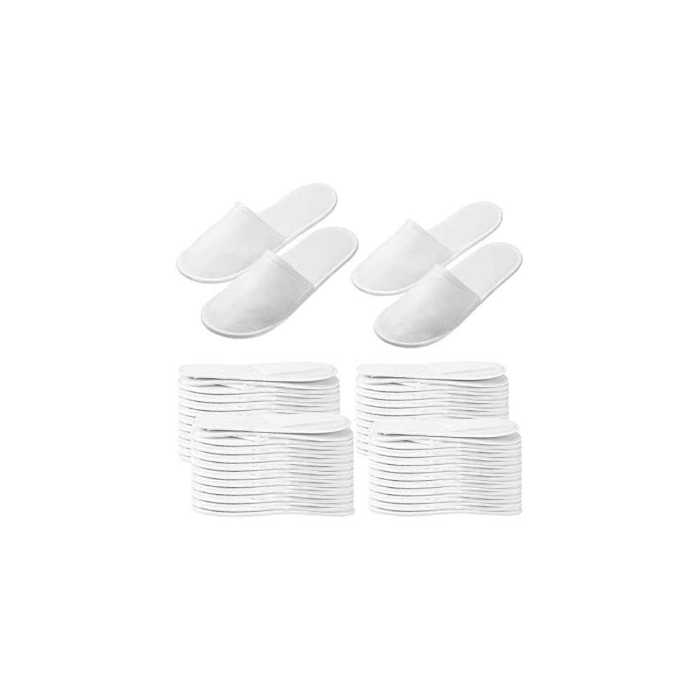 Yu Well Disposable Spa Slippers Fluffy Hotel, Home, Guest Use, Fits Up To Us Men Size 10 And Women Size 11, 200 Pair