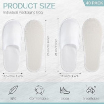 Yu Well Disposable Spa Slippers Fluffy Hotel, Home, Guest Use, Fits Up To Us Men Size 10 And Women Size 11, 200 Pair