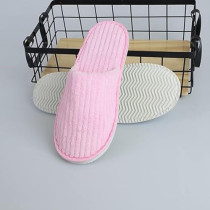 Yu Well Spa Slippers 12 Pair Disposable Thick Soft Cotton, Pink For Home, Travel For Most Men And Women, Size Uk 10-11