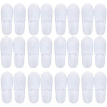 Yu Well Spa Slippers 12 Pair Disposable Thick Soft Cotton, White For Home, Travel For Most Men And Women, Size Uk 10-11
