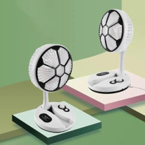 Yu Well Desktop Fan Foldable With Led Light, Type-C Charging, Portable Cooler Fan, Low Noise Air Cooling For Home Desk And Office