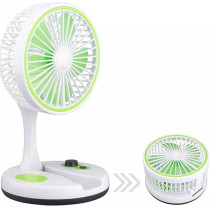 Yu Well Desktop Fan Foldable With Led Light, Type-C Charging Folding, Portable Cooler Fan, Low Noise Air Cooling Fan For Home Desk And Office