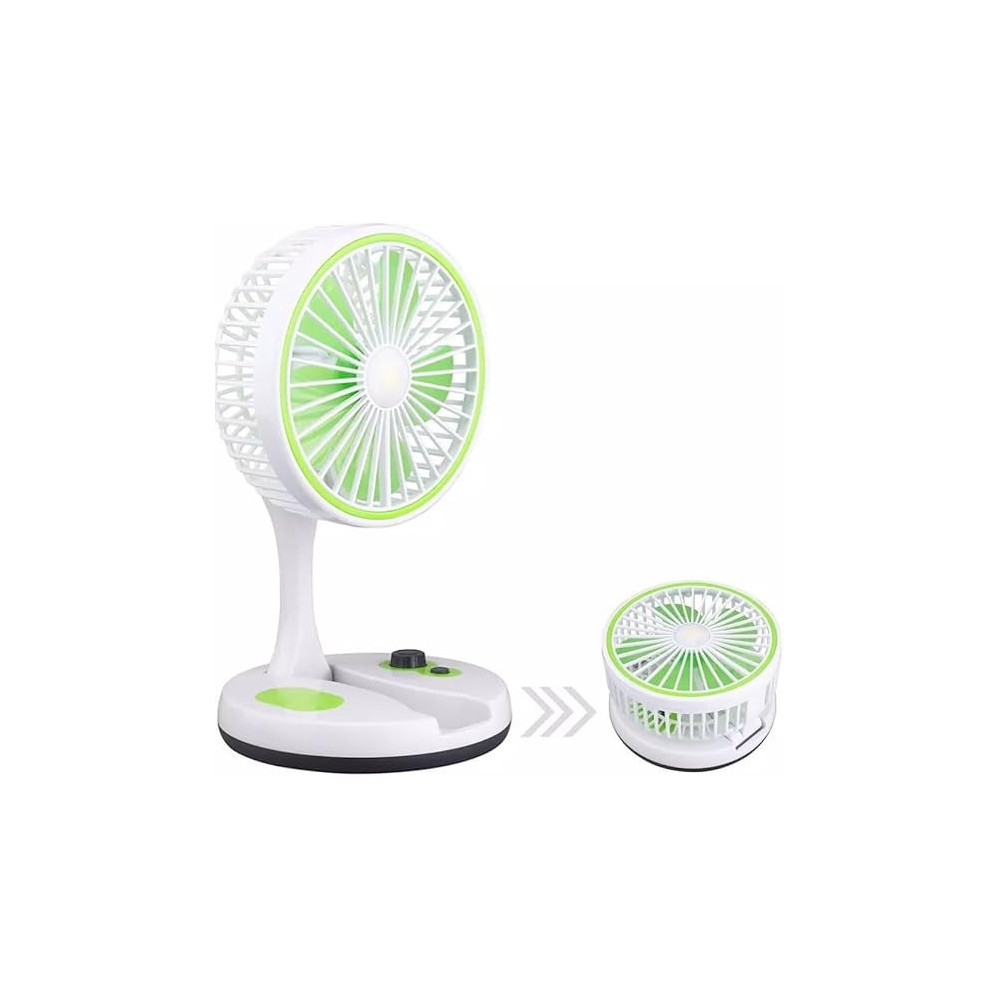 Yu Well Desktop Fan Foldable With Led Light, Type-C Charging Folding, Portable Cooler Fan, Low Noise Air Cooling Fan For Home Desk And Office