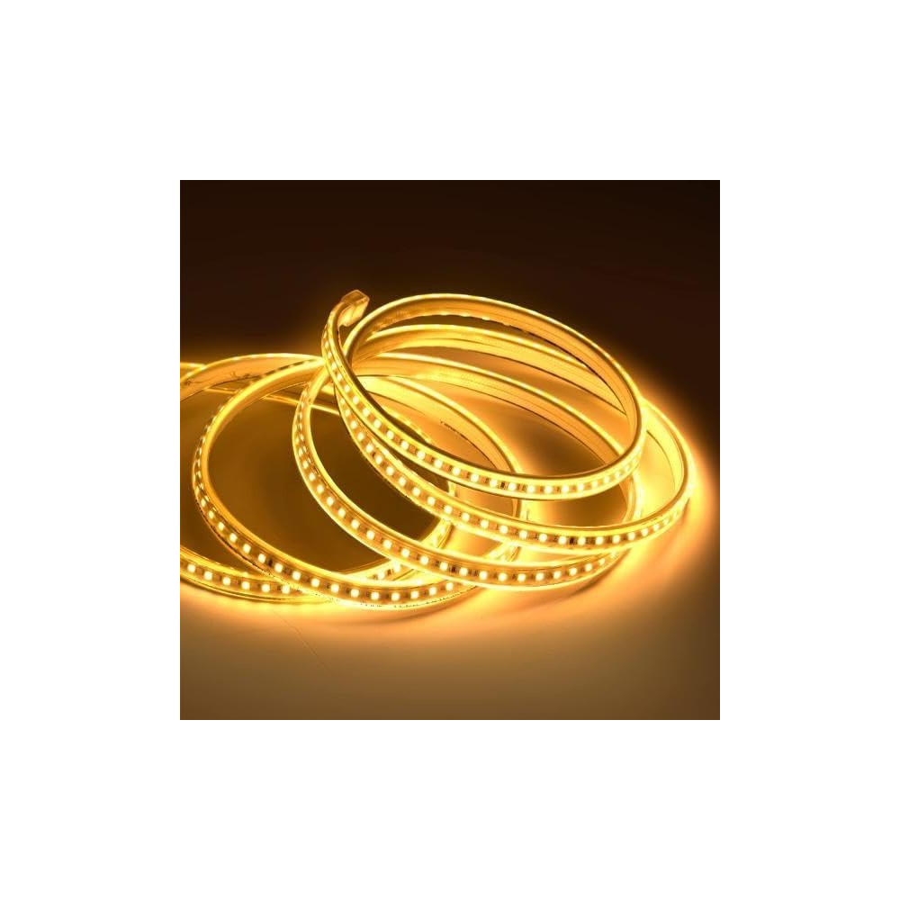 Yu Well LED Strip Light With 8 Lighting Combination Function 2 Pin 220V Plug Decorative Indoor Lights, Warm White, 10 Meter
