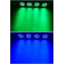 Yu Well RGB Stage Lighting 18 LED DJ Par Lights Up-Lights For Events Sound Activated Remote And DMX Control, RGB Disco Par Light For Wedding, Party, Concert And Festival