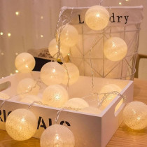 Yu Well LED Ball String Lights, Indoor/Outdoor Light, Enhance Playtime Experience For Party, Christmas, Ramadan, Wedding, Tent, 20 White Balls, 3 Meter