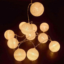 Yu Well LED Ball String Lights, Indoor/Outdoor Light, Enhance Playtime Experience For Party, Christmas, Ramadan, Wedding, Tent, 20 White Balls, 3 Meter