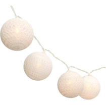 Yu Well LED Ball String Lights, Indoor/Outdoor Light, Enhance Playtime Experience For Party, Christmas, Ramadan, Wedding, Tent, 20 White Balls, 3 Meter