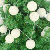 Yu Well LED Ball String Lights, Indoor/Outdoor Light, Enhance Playtime Experience For Party, Christmas, Ramadan, Wedding, Tent, 20 White Balls, 3 Meter, Pack Of 3