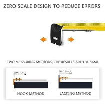 Yu Well Metallic Tape Measure, Tape Measure, Metric And Inches Measuring Tape, Short Tape, Pocket Ruler, Industrial Measurement Tool, 10 M/33 Ft, Pack Of 2