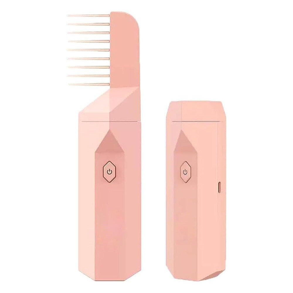 Yu Well Upgraded 2 In 1 Electric Comb Bakhoor Incense Burner Arabic Aroma Diffuser Mini USB Rechargeable For Personal Hair Care Home Office And Car, Pink
