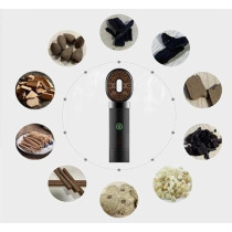 Yu Well New Electric Aroma Diffuser Comb And Car Incense Burner 2 in 1 Round Head Rechargeable Portable USB Type C Environment Aromatizer Electric Bukhoor Burner With Comb, Black