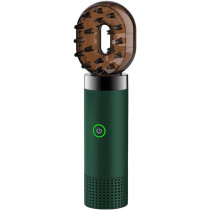 Yu Well New Electric Aroma Diffuser Comb And Car Incense Burner 2 in 1 Round Head Rechargeable Portable USB Type C Environment Aromatizer Electric Bukhoor Burner With Comb, Green