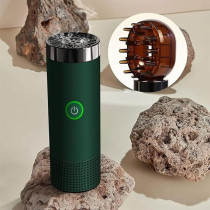 Yu Well New Electric Aroma Diffuser Comb And Car Incense Burner 2 in 1 Round Head Rechargeable Portable USB Type C Environment Aromatizer Electric Bukhoor Burner With Comb, Green